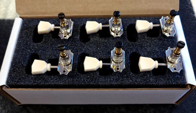 PRS Paul Reed Smith Vintage Style Phase III Locking Tuners Set of 6 Nickel