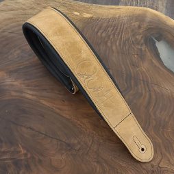 PRS Signature Padded Leather Guitar Strap Sandstone / Black