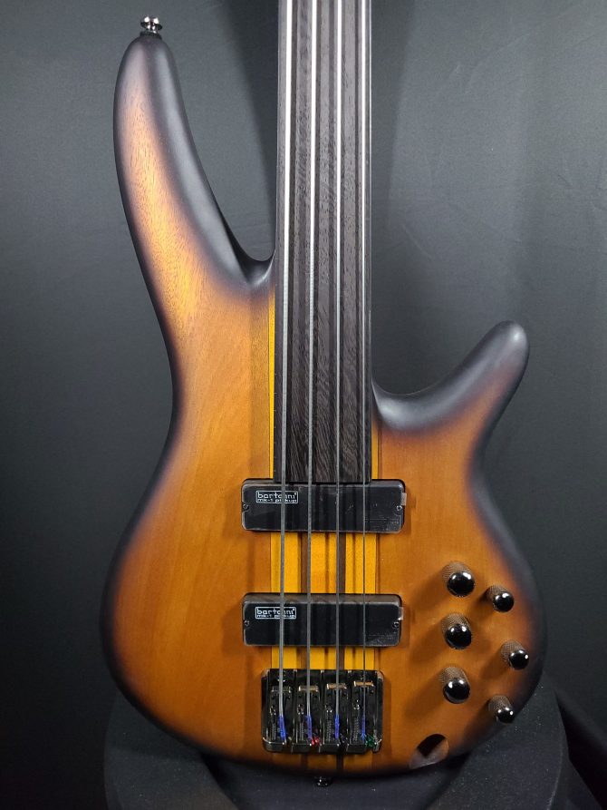 Ibanez Bass Workshop SRF700-BBF Brown Burst Flat Fretless 4-String Bass Guitar #539