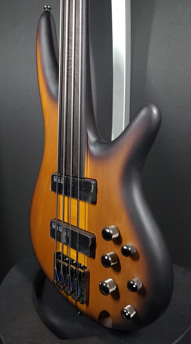 Ibanez Bass Workshop SRF700-BBF Brown Burst Flat Fretless 4-String Bass Guitar #539