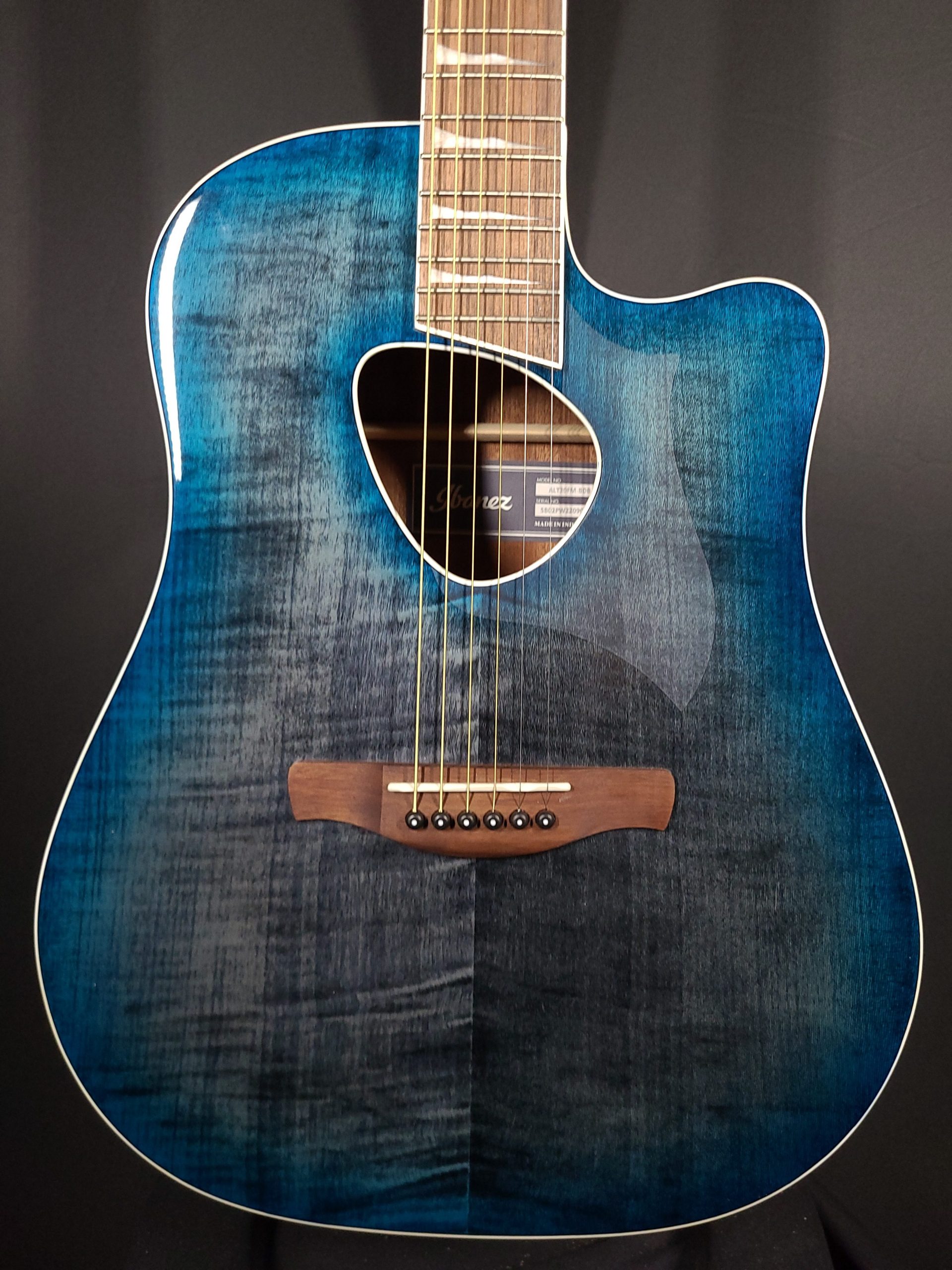 Ibanez Altstar Series ALT30FM BDB Blue Doom Burst Acoustic Electric Guitar 257