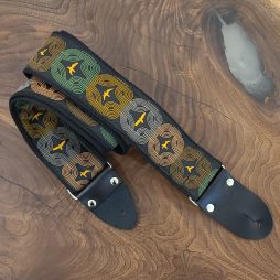 PRS 2 Deluxe Retro Strap, Custom Jacquard, Orange Birds
