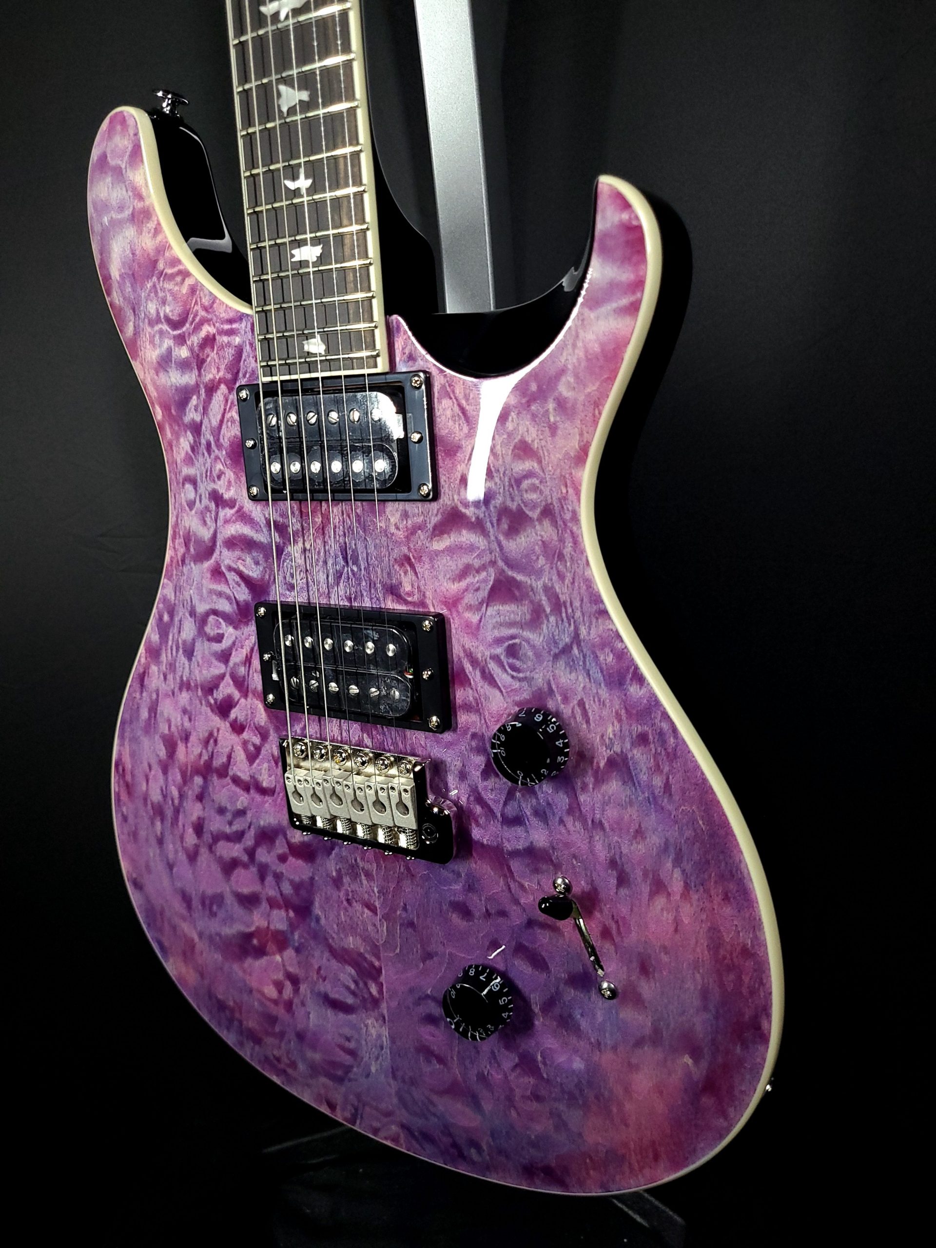 DIY Purple Stain on a Quilted Maple top : r/Luthier