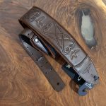 PRS 2.4″ Padded Guitar Strap w/RAS, Custom Leather (Faux) Birds, Brown