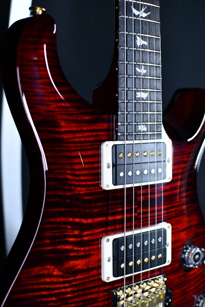 PRS Custom 24 Piezo 10-Top Fire Red Wrap #630