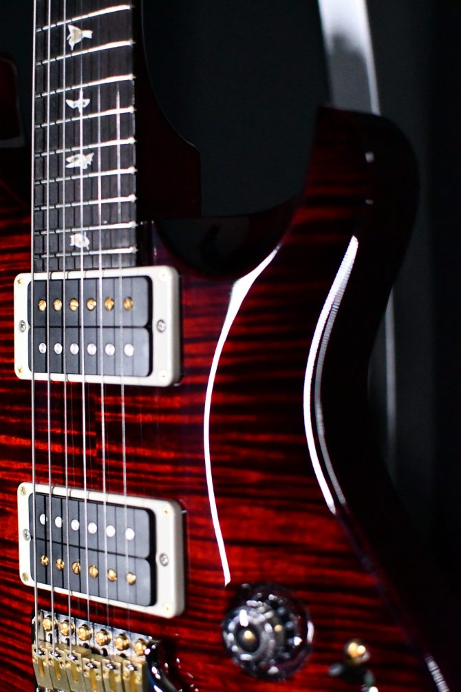 PRS Custom 24 Piezo 10-Top Fire Red Wrap #630