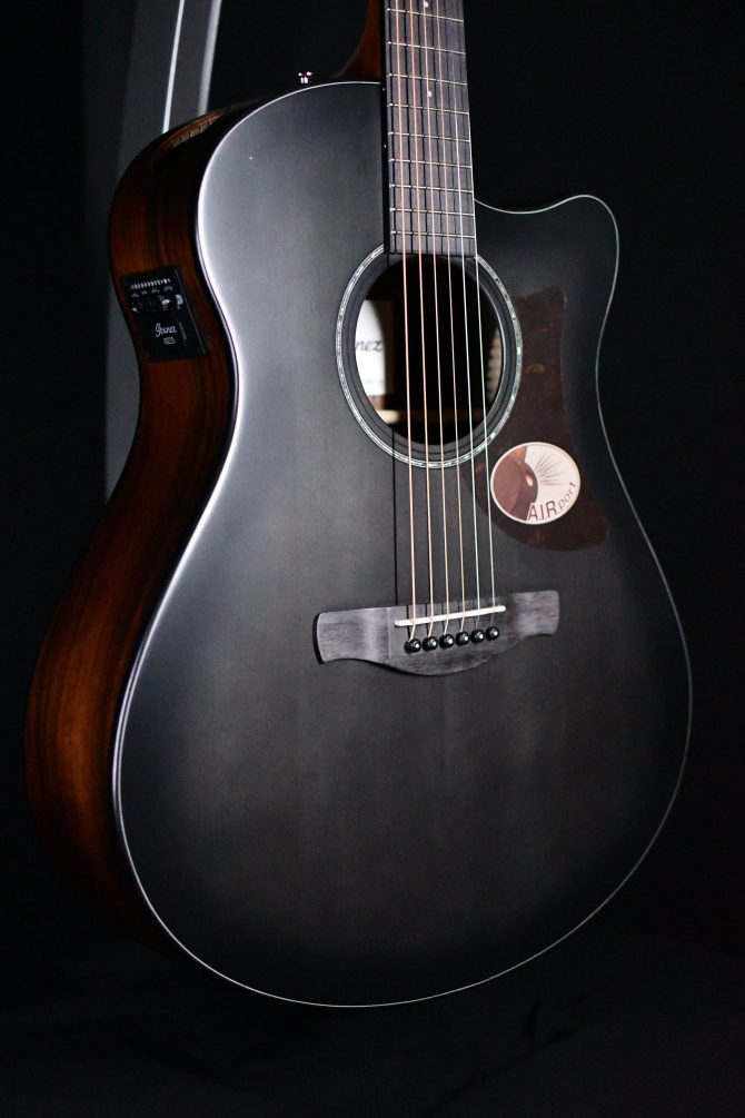 Ibanez AAM70CE-TBN Transparent Charcoal Burst w/ Low Gloss Top #719