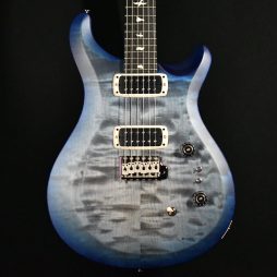 PRS S2 Custom 24-08 Quilt Top Satin Nitro Faded Gray Black Blue Burst #146