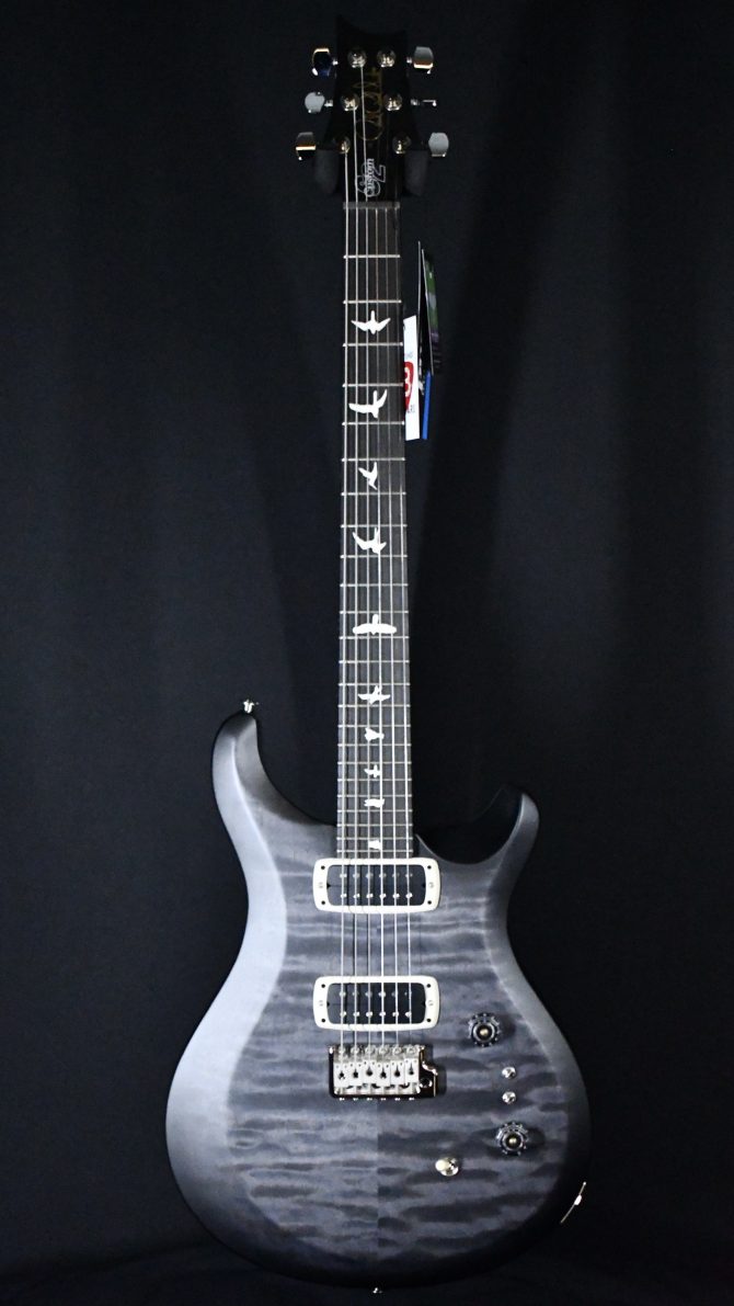 PRS S2 Custom 24-08 Quilt Top Satin Nitro Faded Gray Black Burst #144