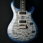PRS S2 Custom 24-08 Quilt Top Satin Nitro Faded Gray Black Blue Burst #156