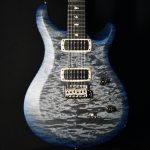 PRS S2 Custom 24-08 Quilt Top Satin Nitro Faded Gray Black Blue Burst #141