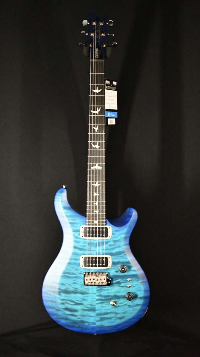 PRS S2 Custom 24-08 Quilt Top Satin Nitro Dark Lake Blue #159