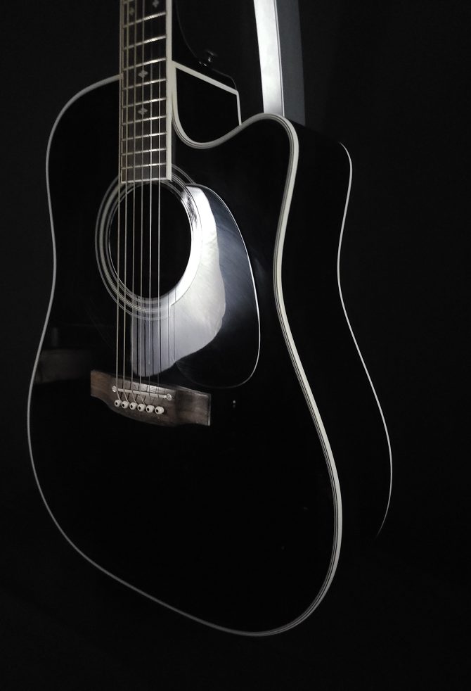 Takamine EF341SC Black Acoustic Guitar 2005
