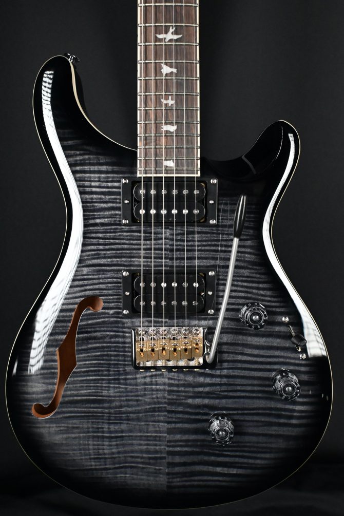PRS SE Custom 24 Semi-Hollow Piezo Charcoal Burst #317