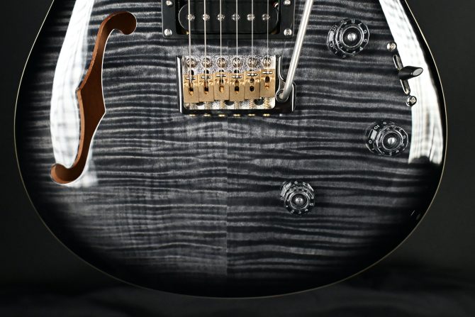 PRS SE Custom 24 Semi-Hollow Piezo Charcoal Burst #317