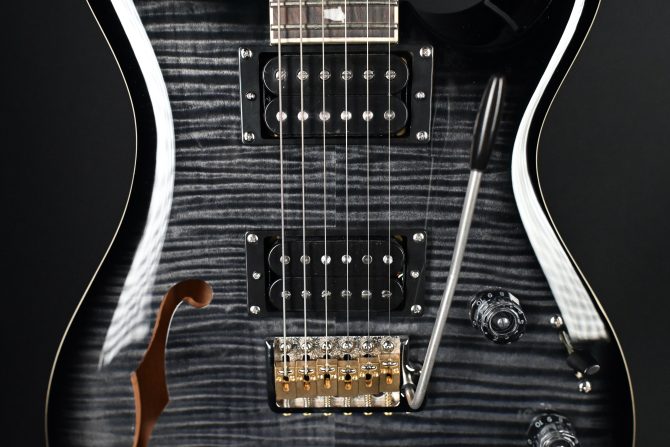PRS SE Custom 24 Semi-Hollow Piezo Charcoal Burst #317