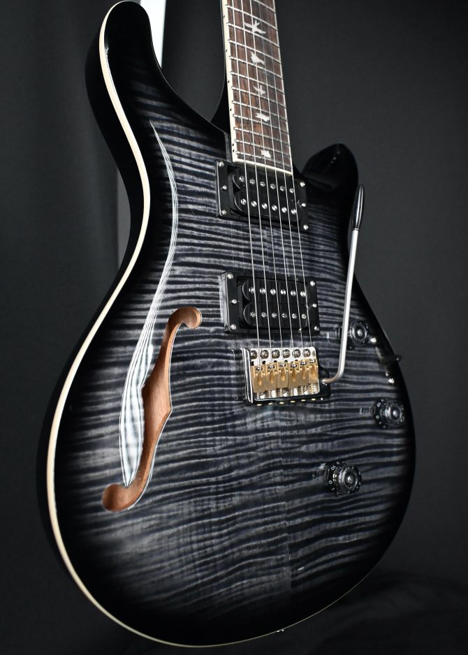 PRS SE Custom 24 Semi-Hollow Piezo Charcoal Burst #317