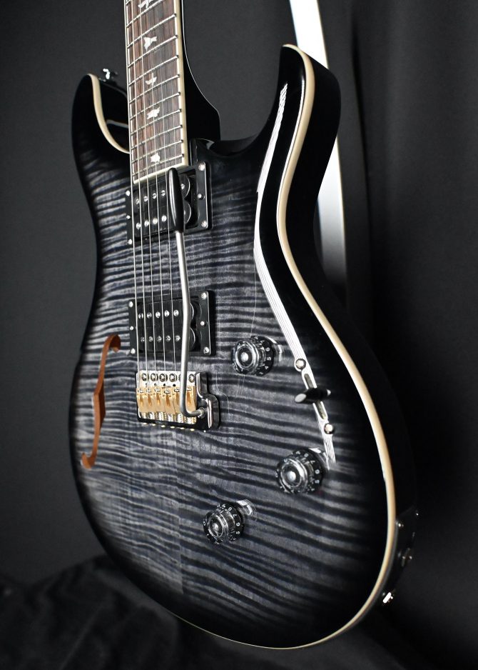 PRS SE Custom 24 Semi-Hollow Piezo Charcoal Burst #317