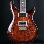 PRS SE Custom 24 Semi-Hollow Piezo Orange Tiger Smokeburst #580