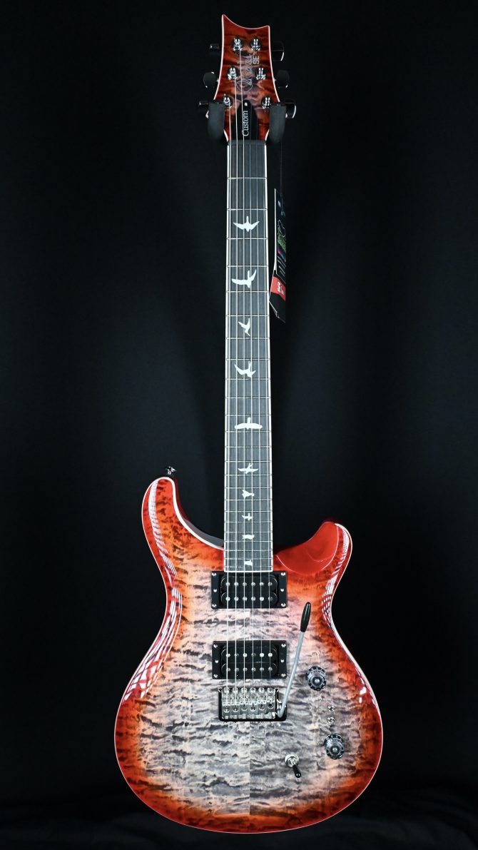 PRS SE Custom 24-08 Quilt Charcoal Cherry Burst #661