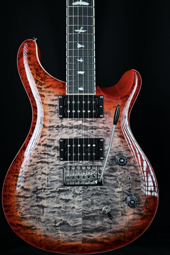 PRS SE Custom 24-08 Quilt Charcoal Cherry Burst #661