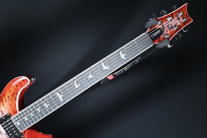 PRS SE Custom 24-08 Quilt Charcoal Cherry Burst #661