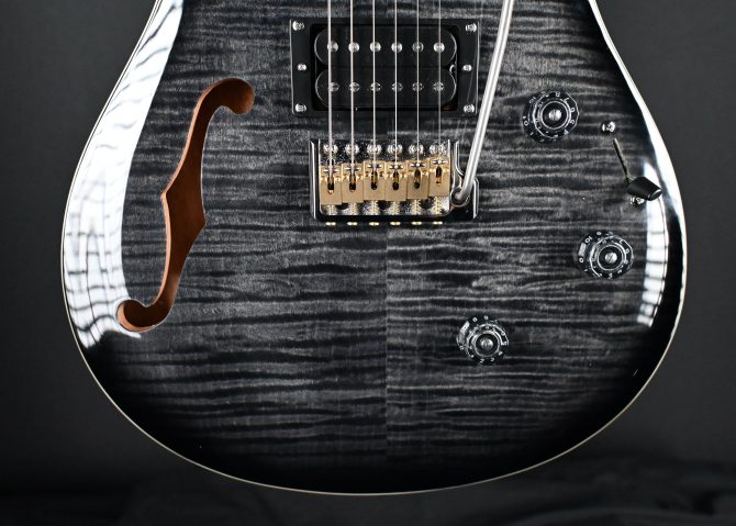 PRS SE Custom 24 Semi-Hollow Piezo Charcoal #648