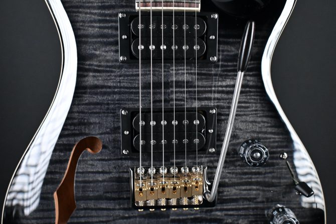 PRS SE Custom 24 Semi-Hollow Piezo Charcoal #648