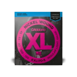 D'Addario EXL 45-130 Regular Light Long Scale 5-String Bass Strings