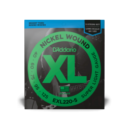 D'Addario EXL 40-125 Super Light Long Scale 5-String Bass Strings
