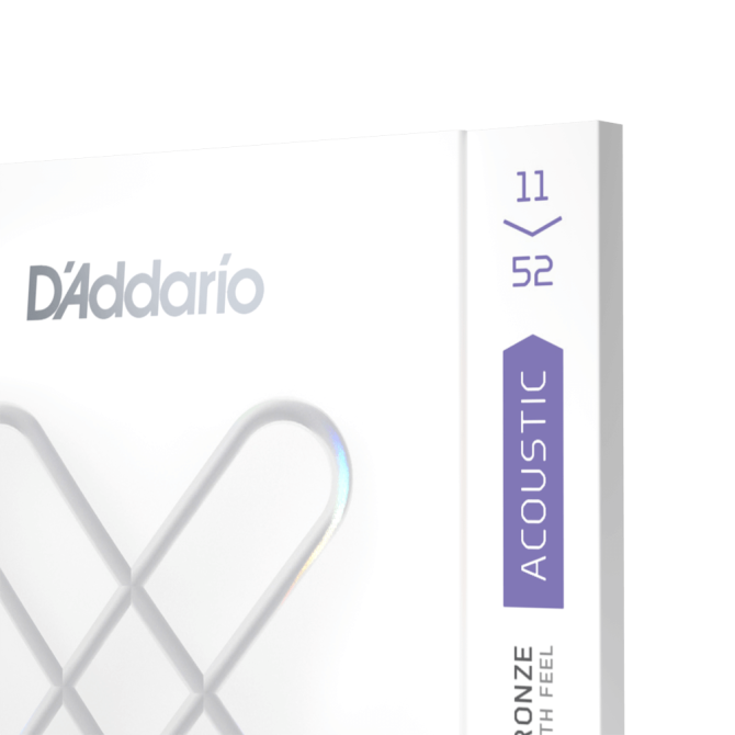 D'Addario XS 11-52 Custom Light Coated Acoustic Guitar Strings