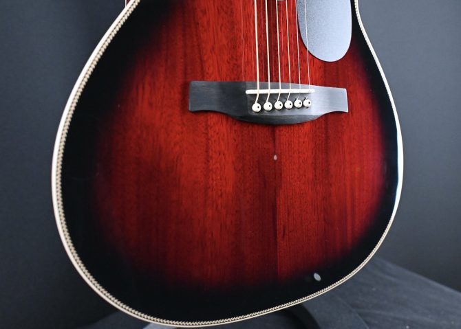 PRS SE P20E Tonare Parlor Acoustic FIre Red Burst #474