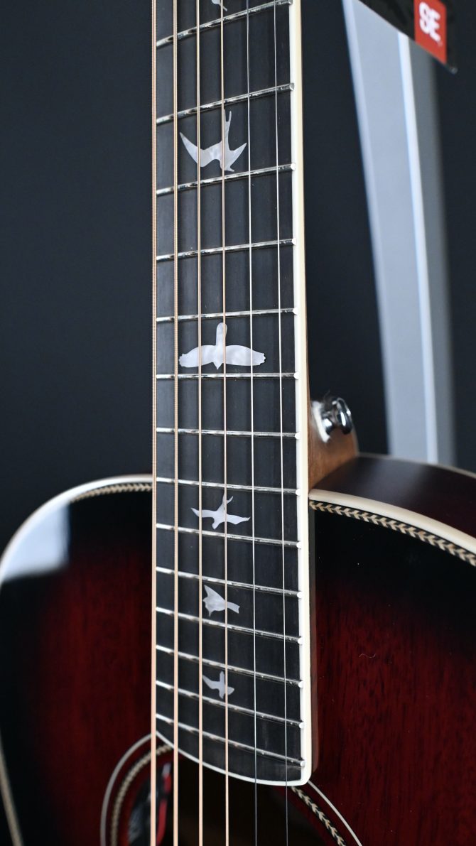 PRS SE P20E Tonare Parlor Acoustic FIre Red Burst #474