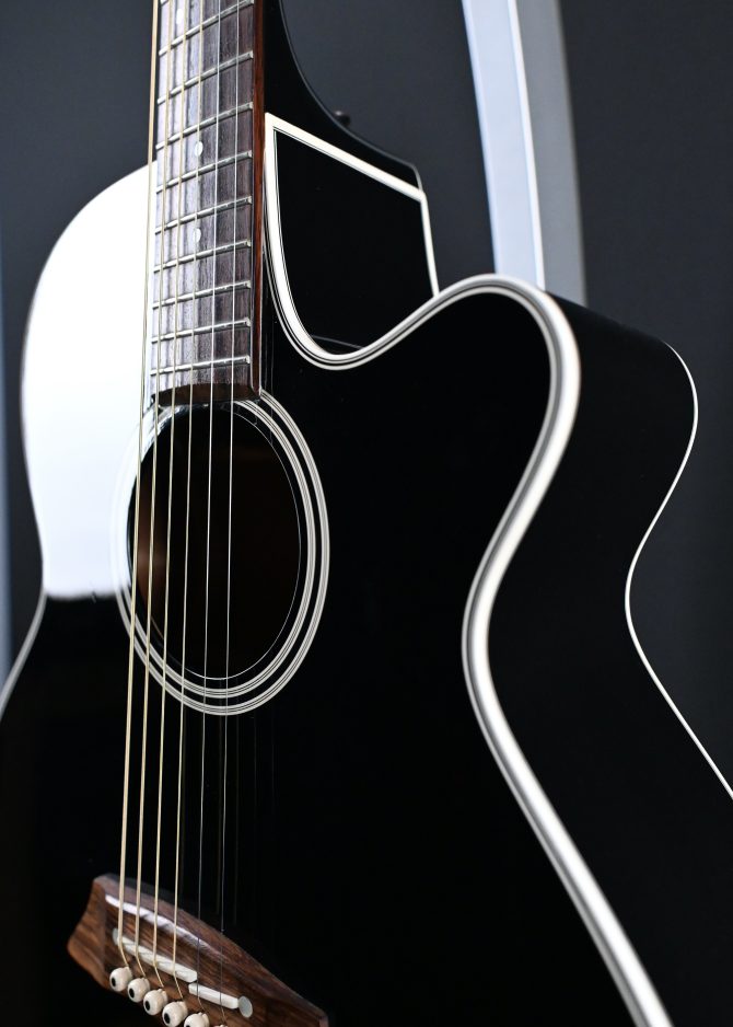 Takamine EF261S-BL Black Acoustic Electric Guitar 2000