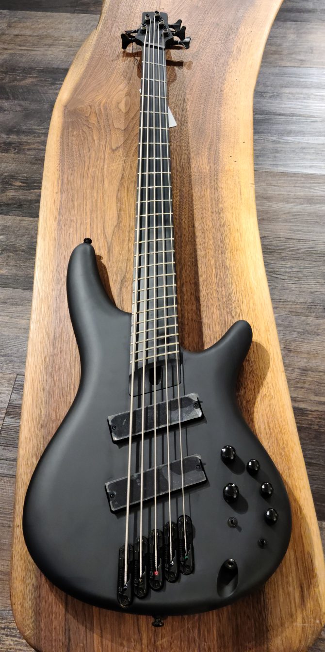 Ibanez Iron Label SRMS625EX-BKF Black Flat 5-String Bass #835