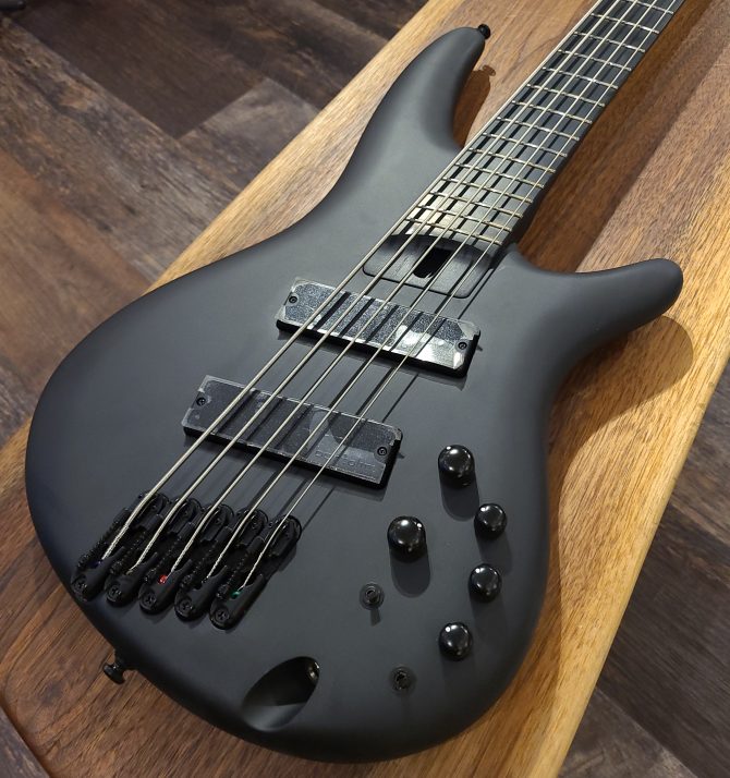 Ibanez Iron Label SRMS625EX-BKF Black Flat 5-String Bass #835
