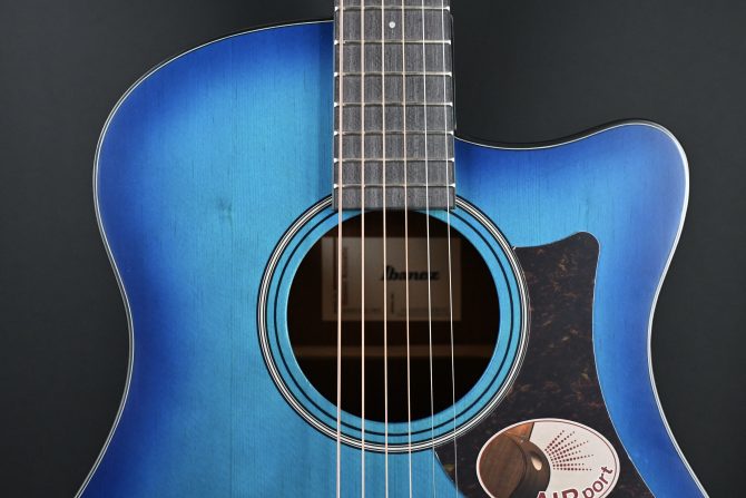 Ibanez AAM50CE-SBO Sapphire Blue Burst Acoustic Guitar #143