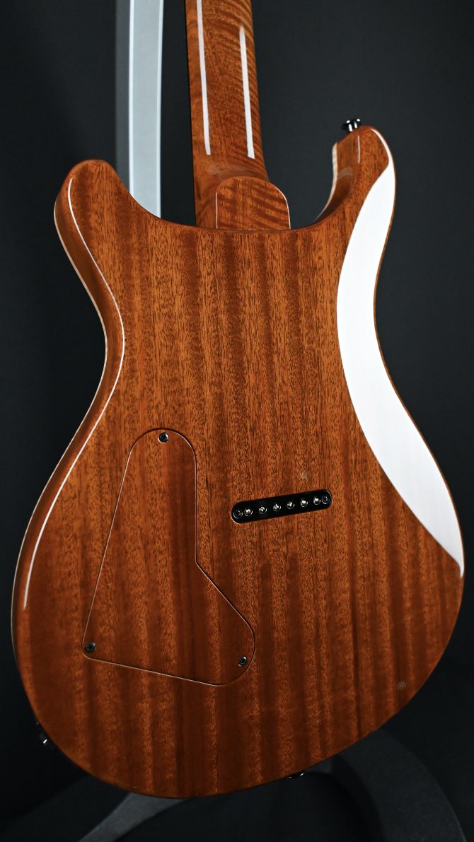 PRS Private Stock #12058 Custom 24 Hardtail Raspberry Lemon Stripe w/ Reverse Chevron Flame Maple Top