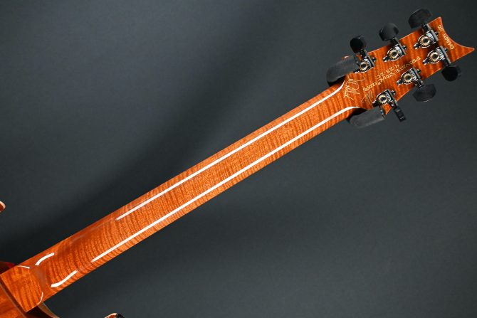 PRS Private Stock #12058 Custom 24 Hardtail Raspberry Lemon Stripe w/ Reverse Chevron Flame Maple Top