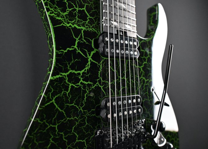 Legator N7FR-GR Green Crackle 7-String Electric Guitar #551