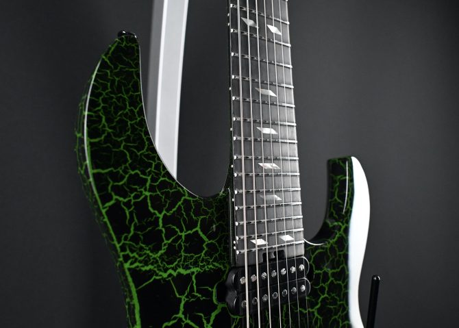 Legator N7FR-GR Green Crackle 7-String Electric Guitar #551