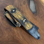 PRS 2″ Guitar Strap, Custom Jacquard Birds Fleur, Peach