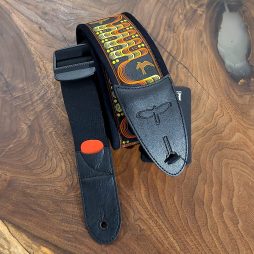 Custom Jacquard Birds Strap with FLASH, 2.4", Orange