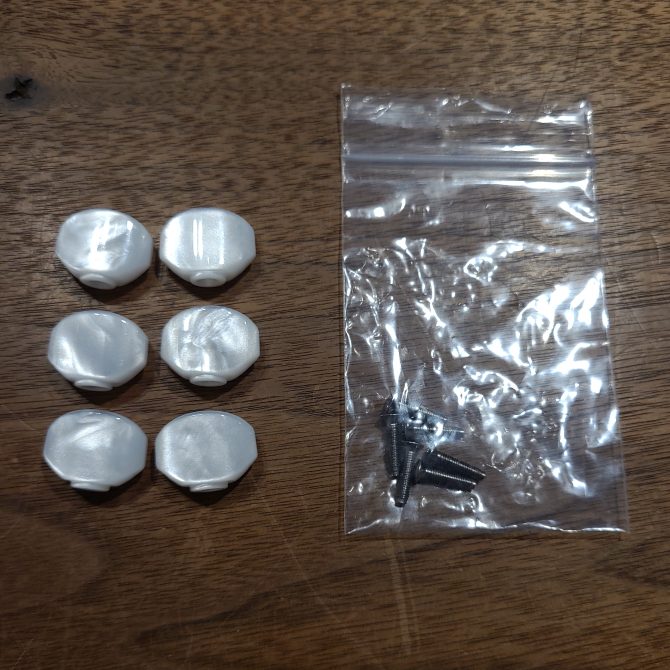 PRS S2 Tuner Buttons Pearloid Set of 6