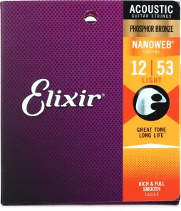 Elixir Acoustic Strings Phosphor Bronze 12-53