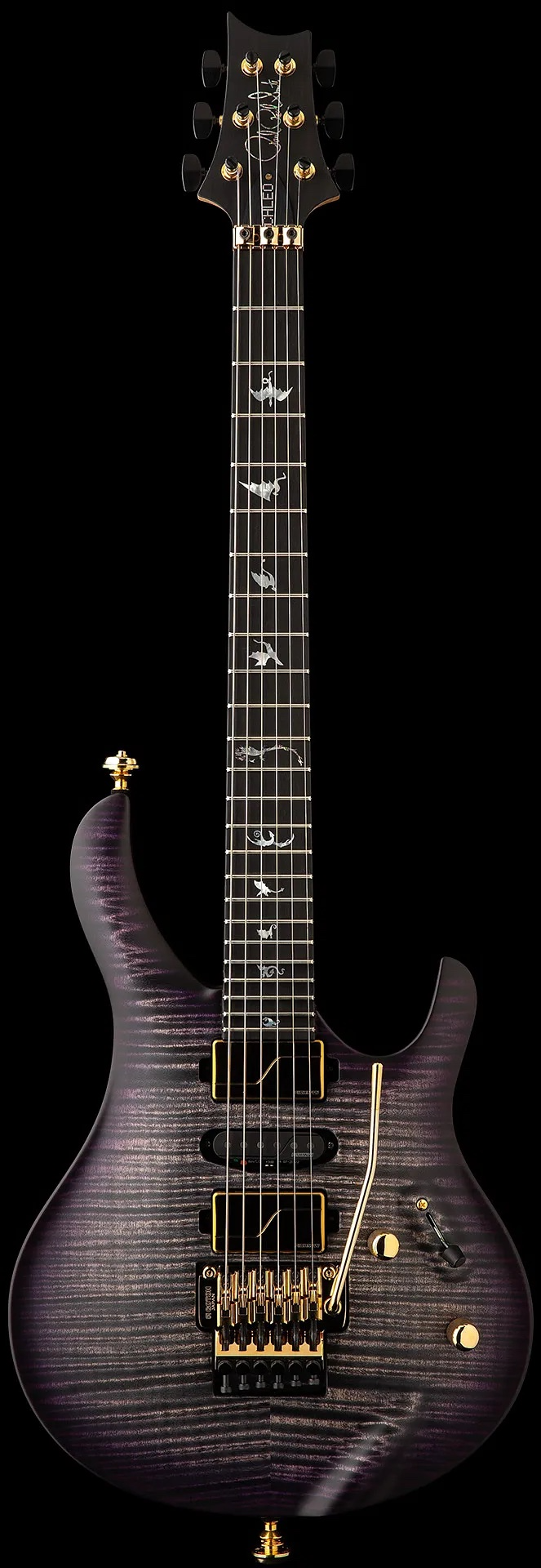 PRS Chleo Limited Edition Herman Li Signature Charcoal Purple Wraparound Burst