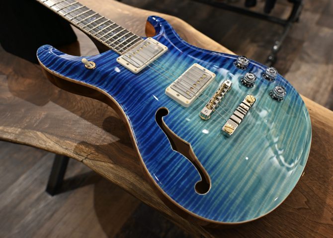 PRS Private Stock #12086 McCarty 594 Semi-Hollow Aquamarine Dragon's Breath