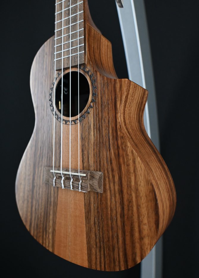 KA-TK-C-CE Teak Tri-Top Concert Ukulele