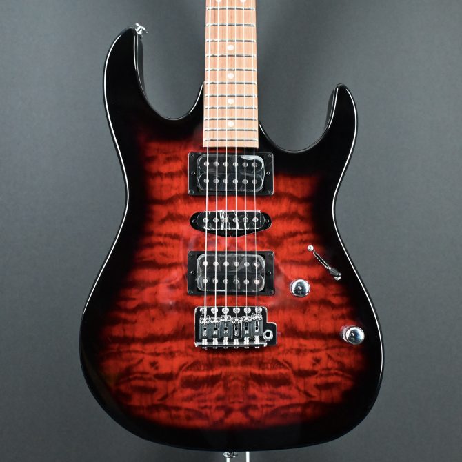 Ibanez GRX70QA-TVT Gio Series Transparent Red Burst #814