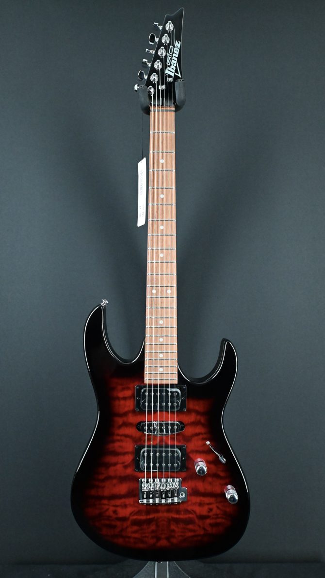 Ibanez GRX70QA-TVT Gio Series Transparent Red Burst #814
